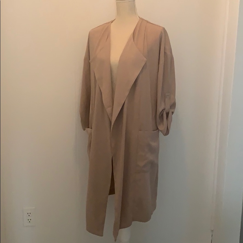 Philosophy beige open front jacket